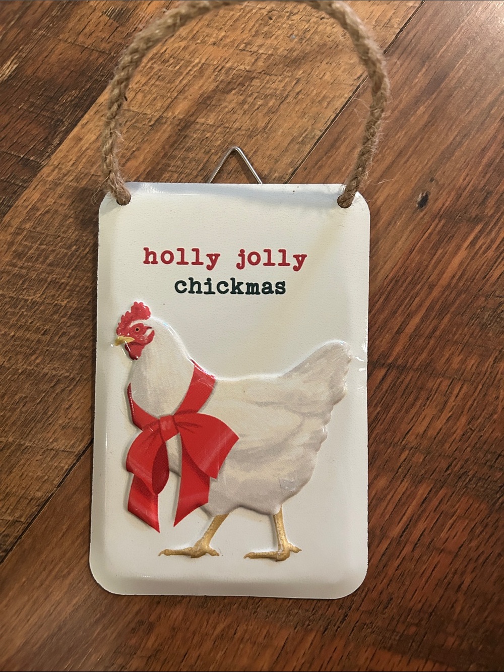 Metal Chickmas Sign
